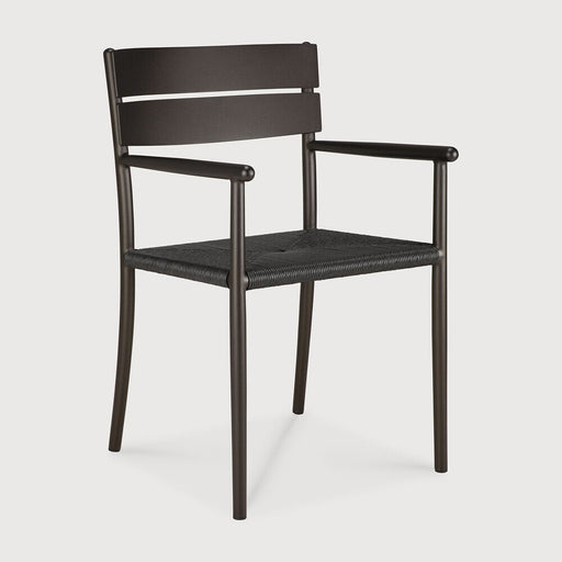 Ethnicraft Elin Aluminium & Koord Met Armleuning - Dark Bronze - ThatLyfeStyle