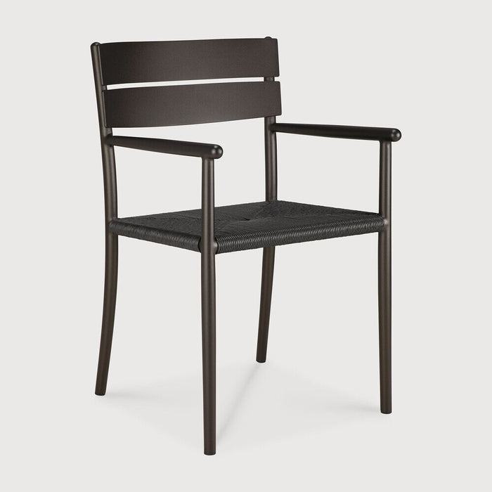 Ethnicraft Elin Aluminium & Koord Met Armleuning - Dark Bronze