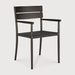 Ethnicraft Elin Aluminium & Koord Met Armleuning - Dark Bronze