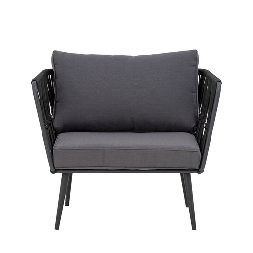 Bloomingville Outdoor Fauteuil Pavone Metaal en touw - Zwart