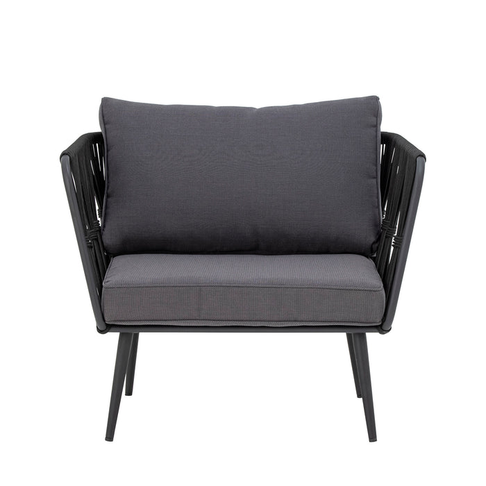Bloomingville Outdoor Fauteuil Pavone Metaal en touw - Zwart