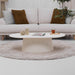 Sohome Ovale Salontafel Puck Mangohout, 120 x 70cm - Ivoor - Ovaal