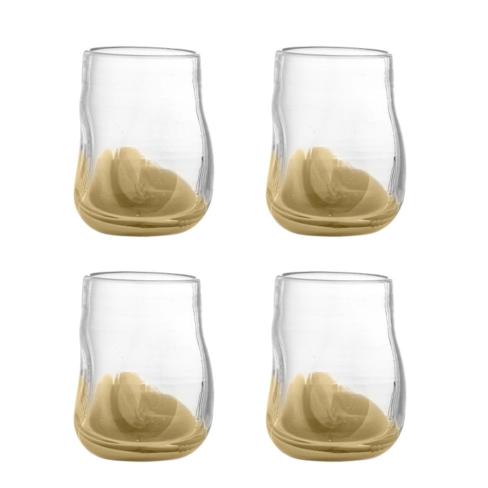 Bloomingville Drinkglas Ballard Set van 4 stuks - Naturel