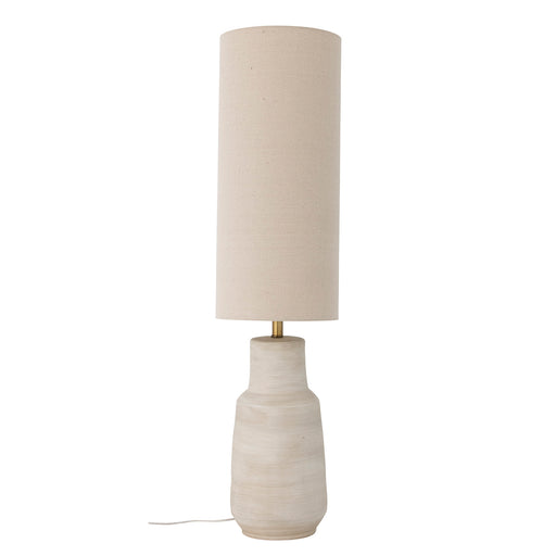 Bloomingville Vloerlamp Linetta Linnen en terracotta, 113cm hoog - Wit - ThatLyfeStyle