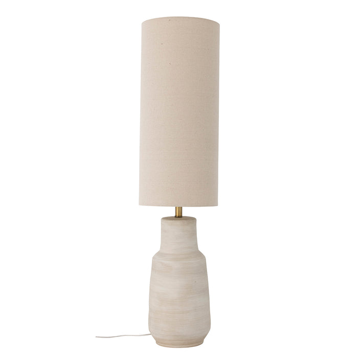 Bloomingville Vloerlamp Linetta Linnen en terracotta, 113cm hoog - Wit