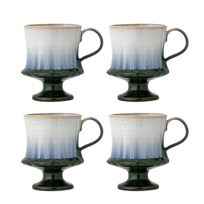 Bloomingville Mok Odile Set van 4 stuks - Blauw