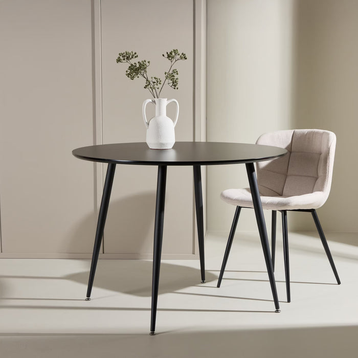 Nohr Ronde Eettafel Quennel 100cm, MDF - Zwart