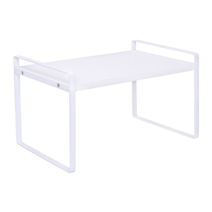 QUVIO Keukenkast organizer - Plankinzet - 31 cm - Metaal - Wit