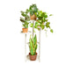 QUVIO Plantenstandaard - Voor 4 planten - Metaal - Beige