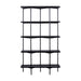 QUVIO Wandkast Luce - FSC® mangohout - 180 cm - Zwart