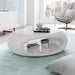 Artistiq Salontafel Rhoda 100 x 70cm - hoogglans wit - Ovaal