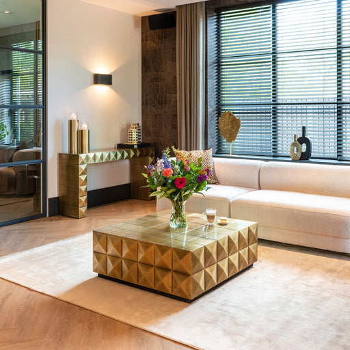 Richmond Salontafel Collada 90cm - Brushed Gold - Vierkant