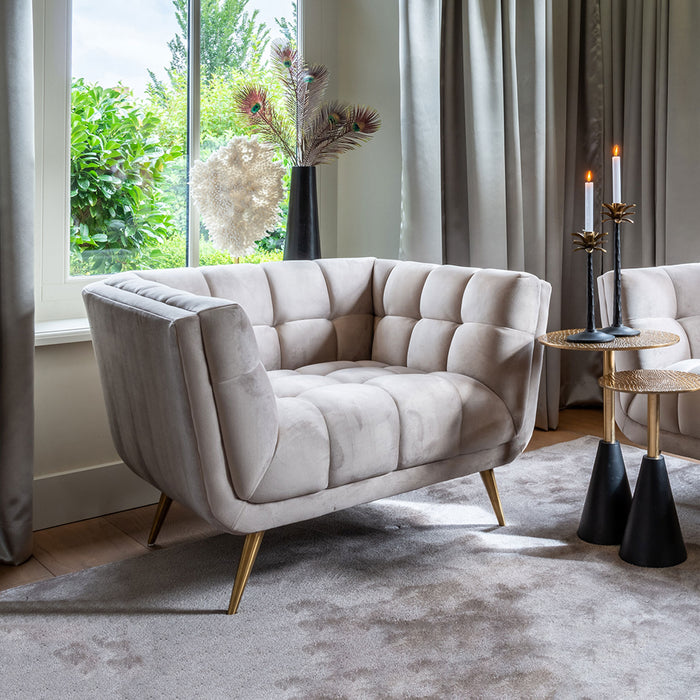 Richmond Fauteuil Huxley Velvet - Khaki