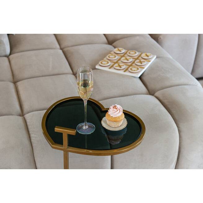 Richmond Bijzettafel 'Love' 41 x 34cm Brushed Gold - ThatLyfeStyle