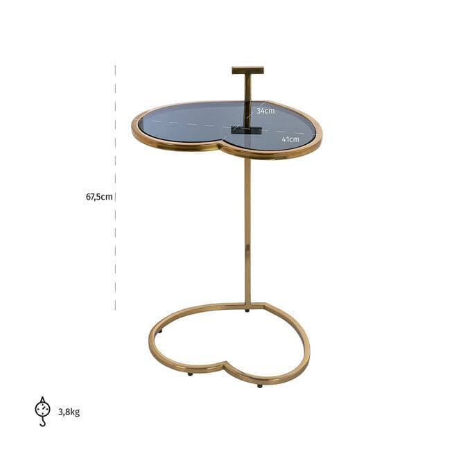 Richmond Bijzettafel 'Love' 41 x 34cm Brushed Gold - ThatLyfeStyle