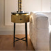 Richmond Bijzettafel/Nachtkastje 'Ironville' Marmer en Brass, 40cm - ThatLyfeStyle
