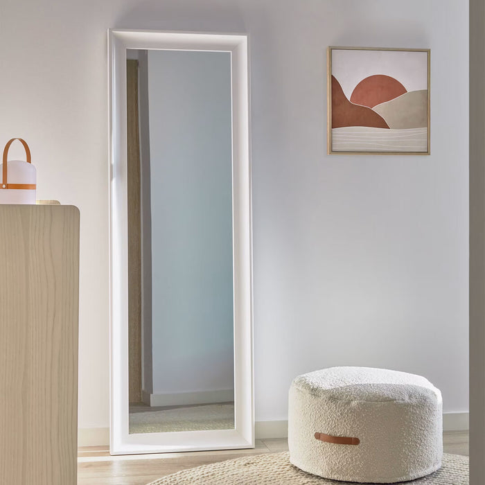 Kave Home Spiegel Romila, 158.5 x 52cm - Wit - Passpiegel - ThatLyfeStyle