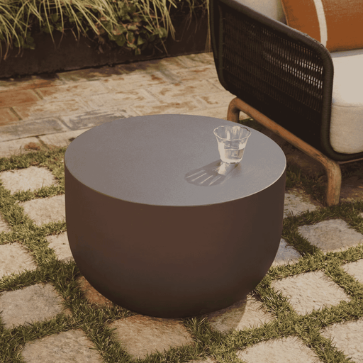 Kave Home Ronde Salontafel Garbet Cement, 60cm - Bruin - ThatLyfeStyle
