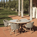Kave Home Ronde Tuintafel Mirtia Gesinterde steen en houtlook, 148cm - Beige