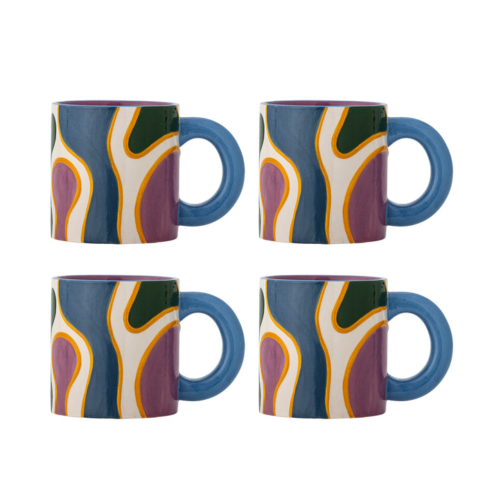 Bloomingville Mok Salacia Set van 4 stuks - Meerkleurig