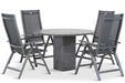 Hartman Royal Club/Graniet 120 cm dining tuinset 5-delig