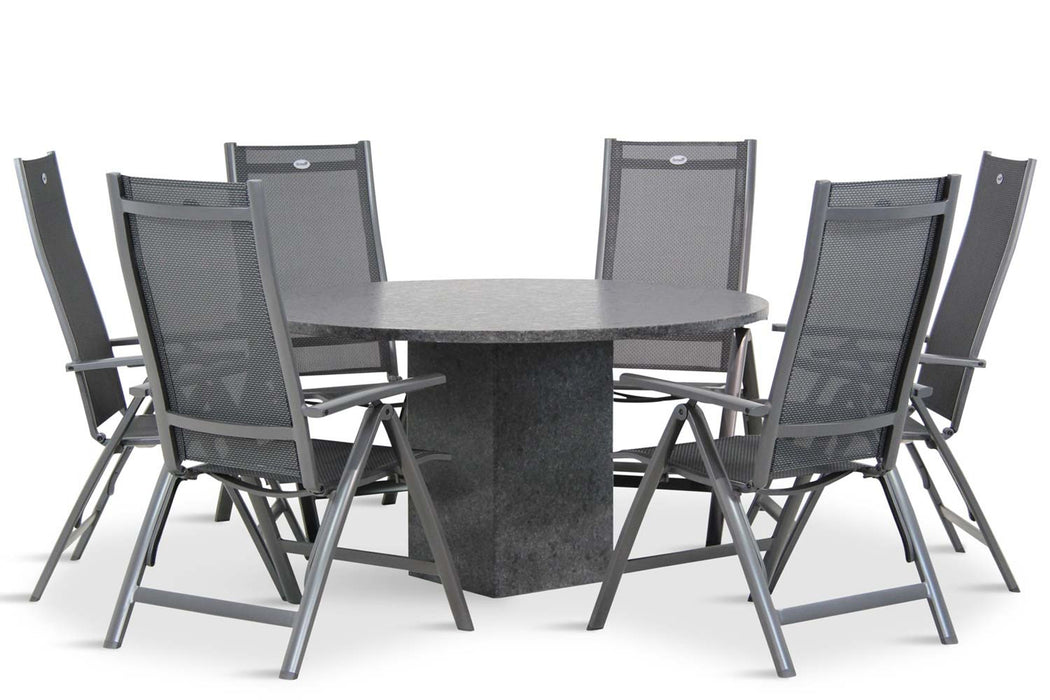 Hartman Royal Club/Graniet 140 cm dining tuinset 5-delig