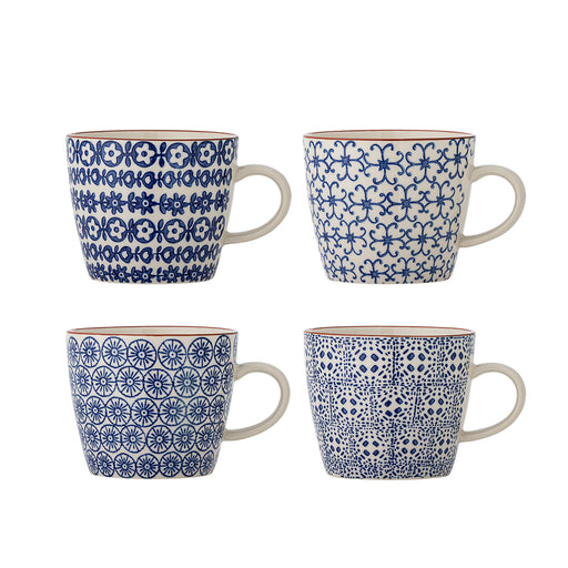 Bloomingville Mok Karine Set van 4 stuks - Blauw - ThatLyfeStyle