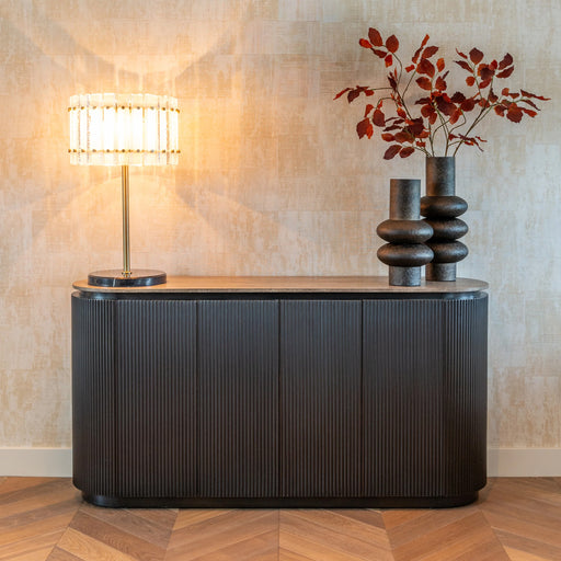 Richmond Dressoir Russo Travertin en brass, 160cm - Bruin - ThatLyfeStyle
