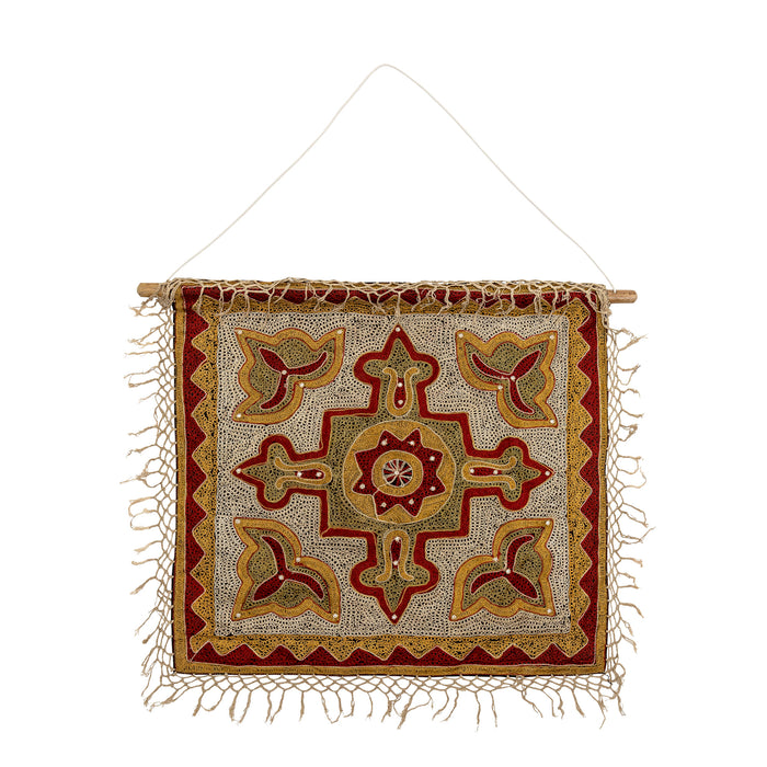 Bloomingville Wandkleed Mughal 75 x 75cm - Rood