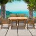 Artistiq Living Tuinset Larissa 4 stoelen + 1 uitschuifbare tafel, Acaciahout - Ovaal