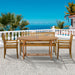 Artistiq Living Tuinset Larissa 2 stoelen + 1 bank + 1 uitschuifbare tafel, Acaciahout - Ovaal