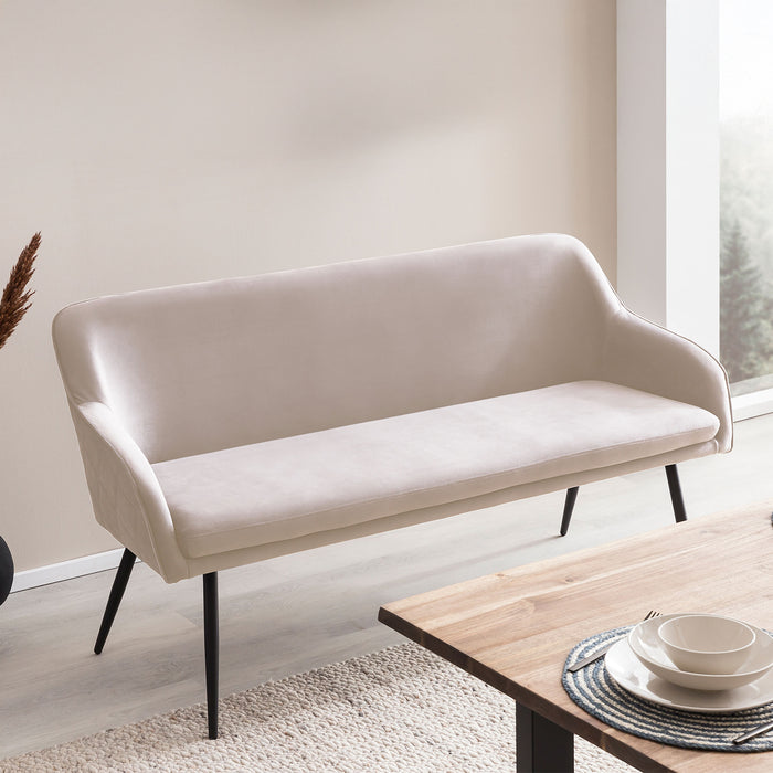 Artistiq Eetkamerbank Tynise Velvet - Crème