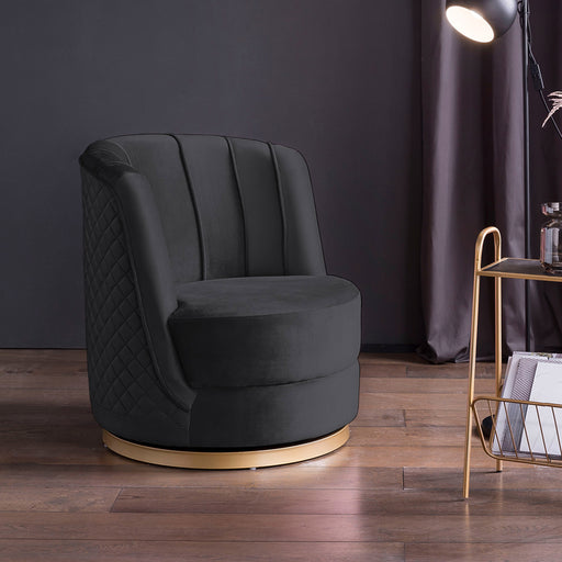 Artistiq Living Draaibare Fauteuil Meggie Velvet - zwart - ThatLyfeStyle