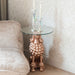 Richmond Ronde Bijzettafel Poodle Glas, 48cm - Brons