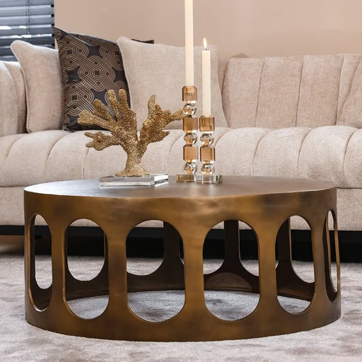 Richmond Ronde Salontafel Du Pont 86cm - Brushed Gold