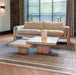 Richmond Salontafel La Cantera Travertin, Set van 2 stuks, 80cm - Beige - Vierkant - Japandi