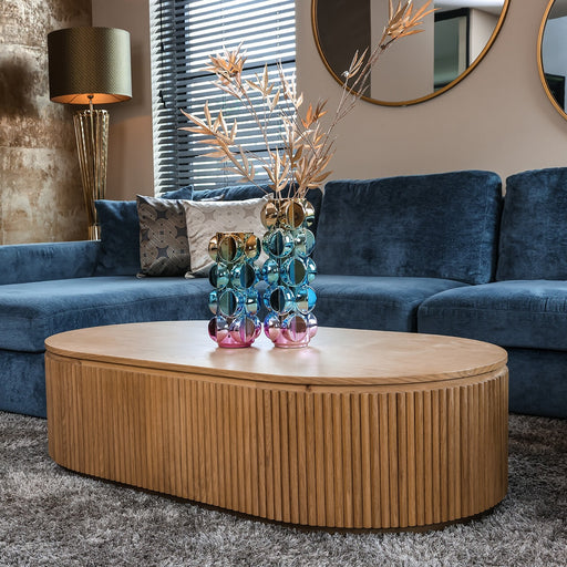 Richmond Ovale Salontafel Belfort Eikenhout, 140cm - Bruin - Ovaal