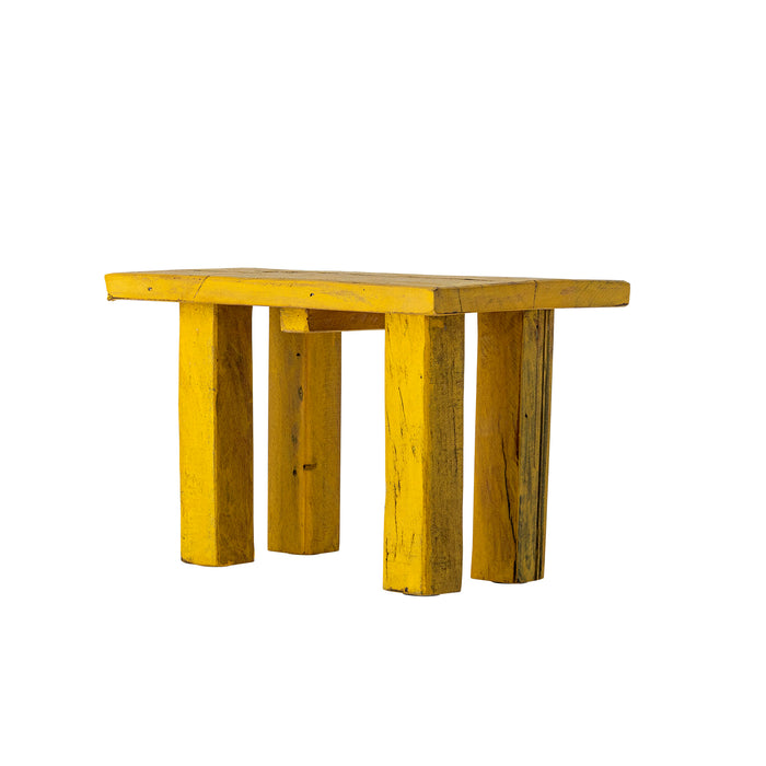 Bloomingville Bijzettafel Porir Gerecycled hout, 30 x 18cm - Geel