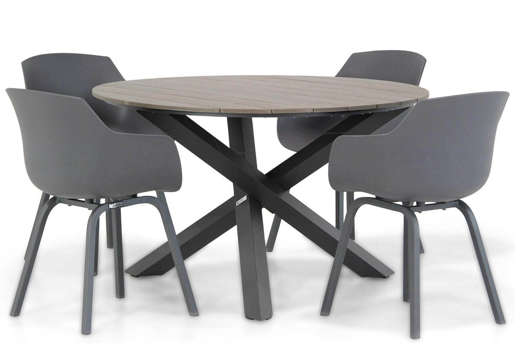 Lifestyle Salina/Ancona 125 cm dining tuinset 5-delig