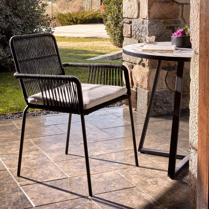 Kave Home Tuinstoel Samanta - Zwart - ThatLyfeStyle