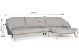 Santika Pebble hoek loungeset organisch (open bank rechts, chaisse longue links)