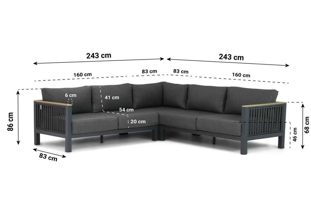Santika Shadow hoek loungeset 3-delig