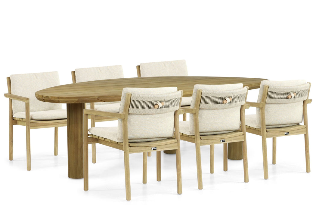 Santika Suka/Leafline 240 cm dining tuinset 7-delig - 22981