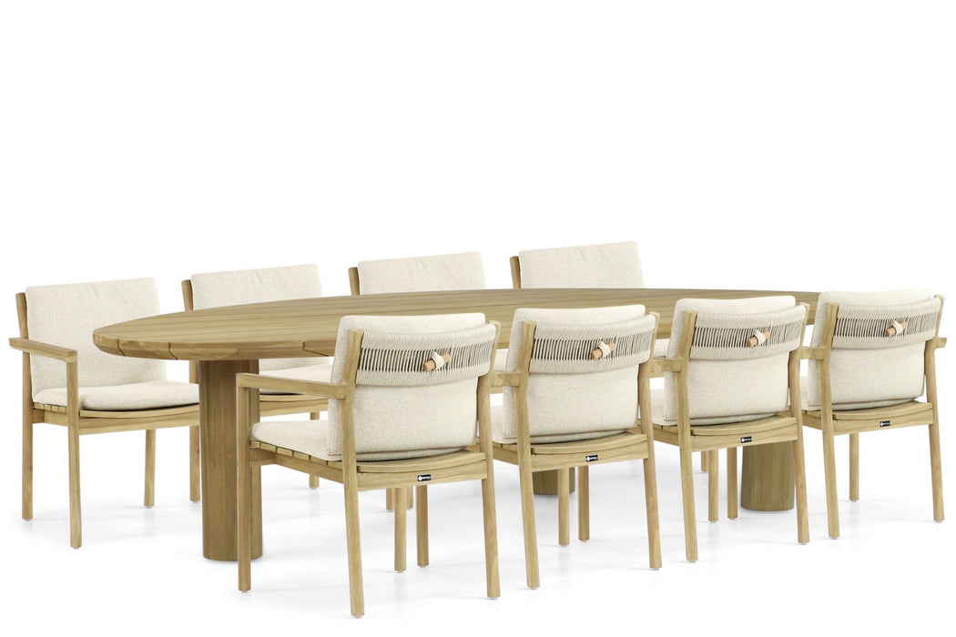 Santika Suka/Leafline 300 cm dining tuinset 9-delig - 22982