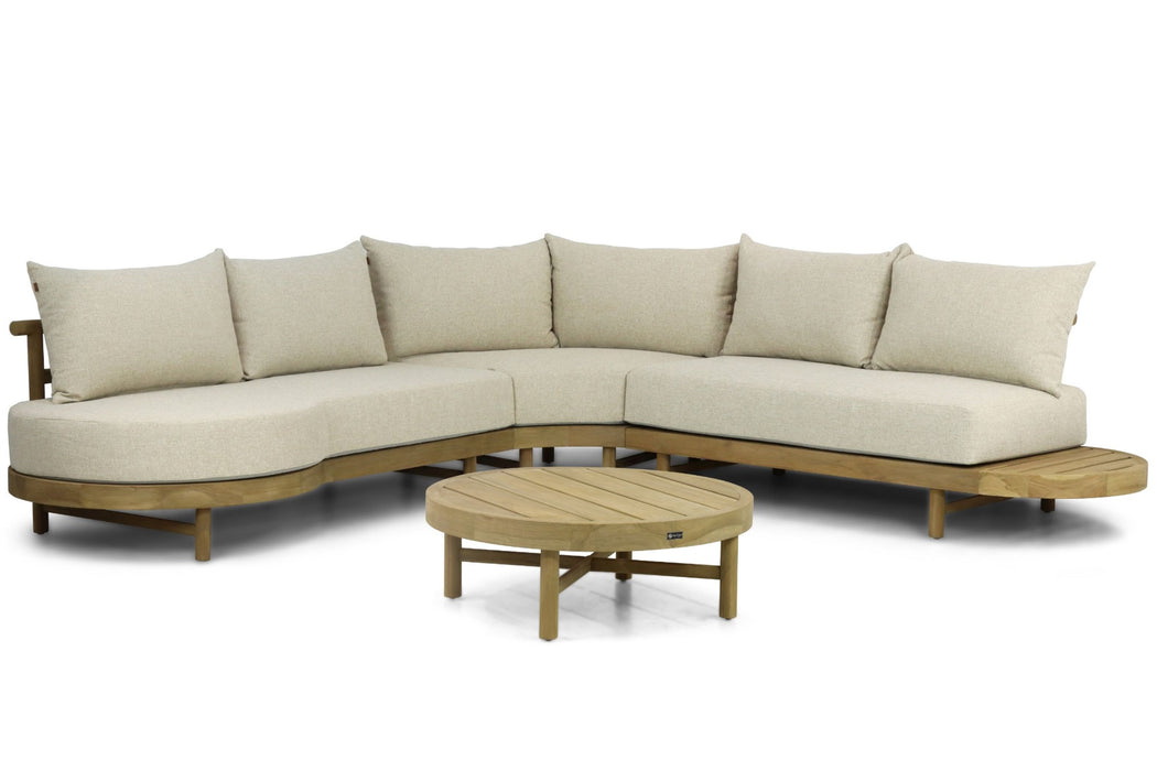 Santika Kayu hoek loungeset 4-delig - 23235