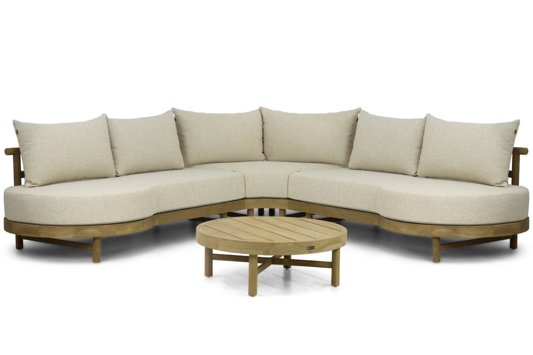 Santika Kayu hoek loungeset 4-delig