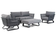 Santika Sovita stoel-bank loungeset 5-delig antraciet - 13917