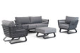 Santika Sovita stoel-bank loungeset 5-delig antraciet - 13916