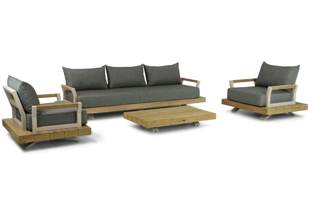 Santika Supreme/Supralux 130 cm stoel-bank loungeset 4-delig - 24681