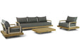 Santika Supreme/Supralux 130 cm stoel-bank loungeset 4-delig - 24681